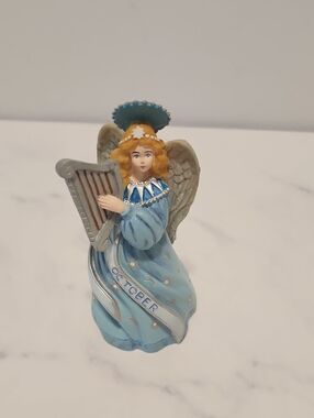 Angel Of The Month October Figurine in Light Blue Angel Of Harmony